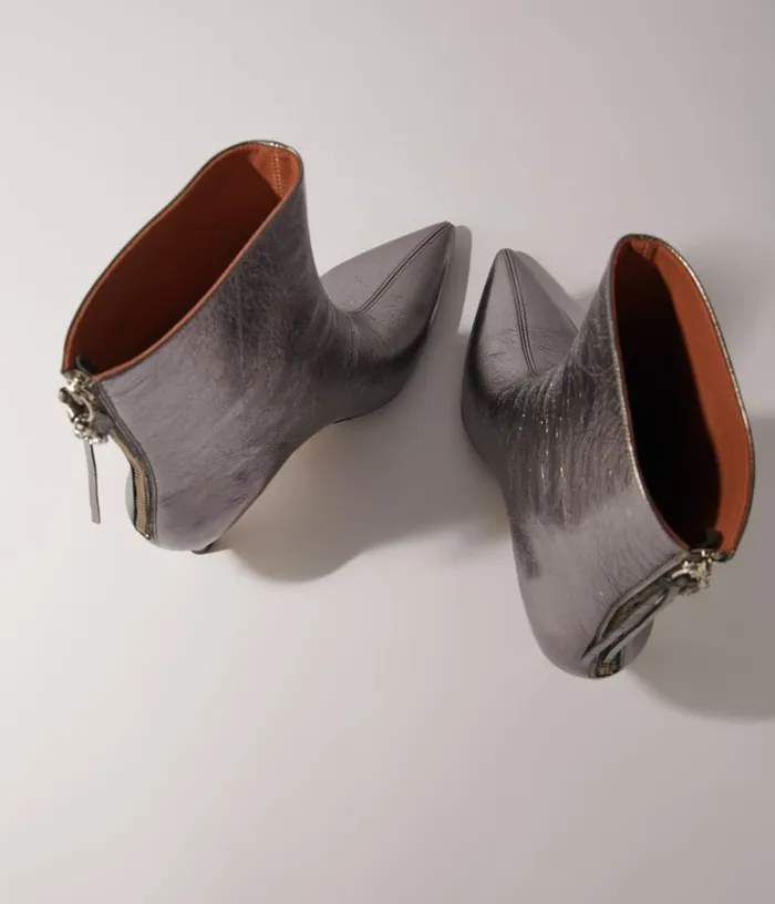 Maje Metallic Pointedtoe Boots Women Booties and Boots