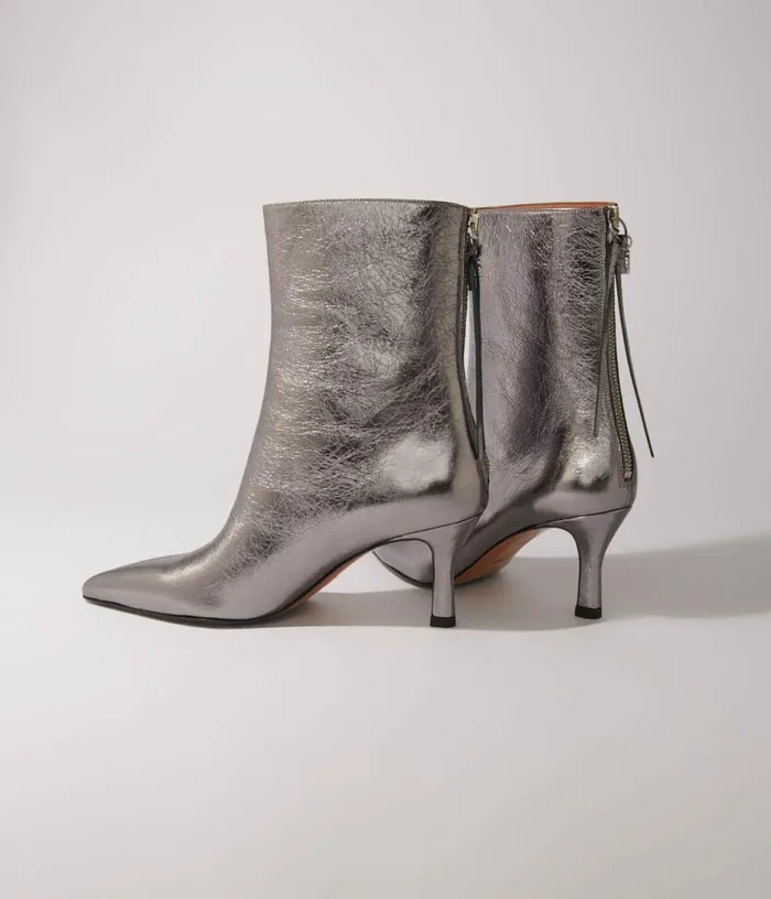 Maje Metallic Pointedtoe Boots Women Booties and Boots