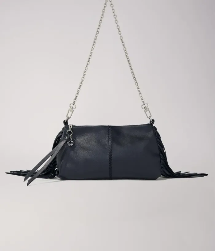 Maje Miss M Plain Leather Clutch Bag Women Small Leather Goods