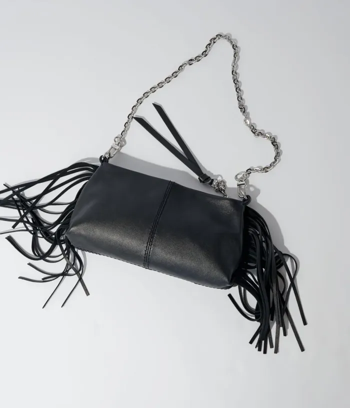 Maje Miss M Plain Leather Clutch Bag Women Small Leather Goods