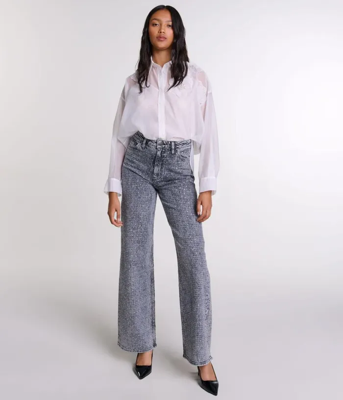 Maje Organza Shirt Women Tops and Shirts