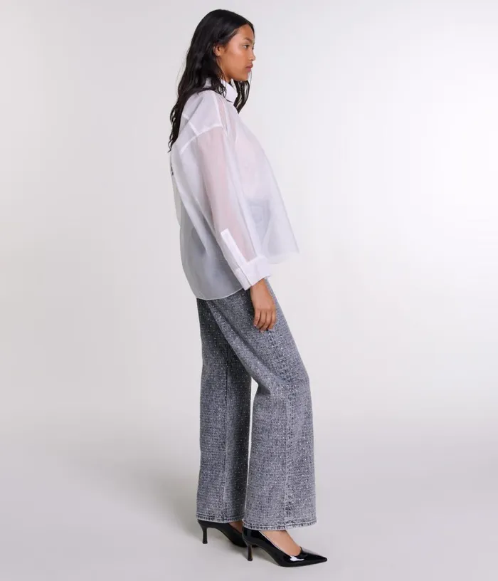 Maje Organza Shirt Women Tops and Shirts