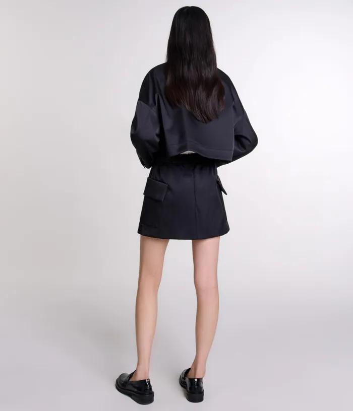 Maje Satin Jacket Women Blazers and Jackets