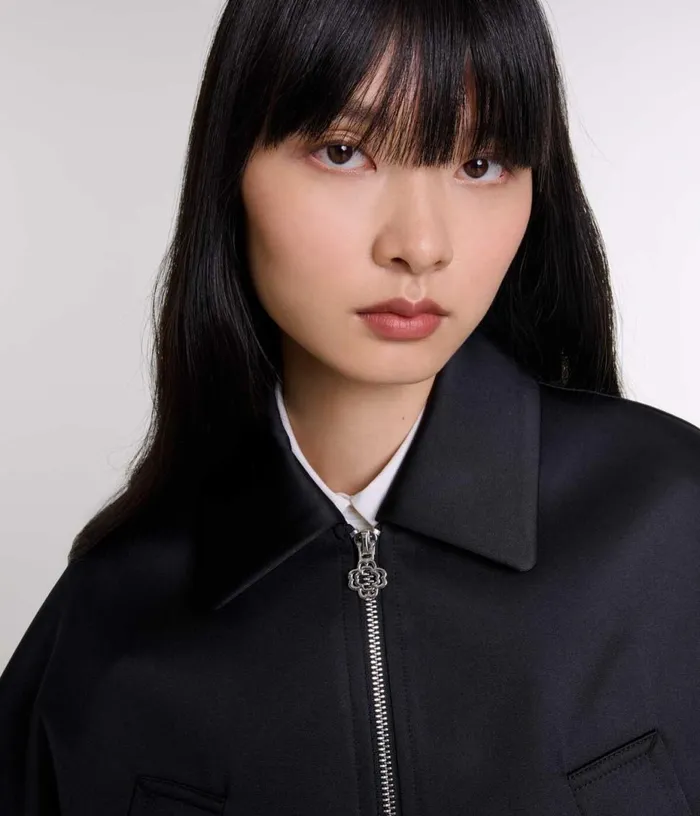 Maje Satin Jacket Women Blazers and Jackets