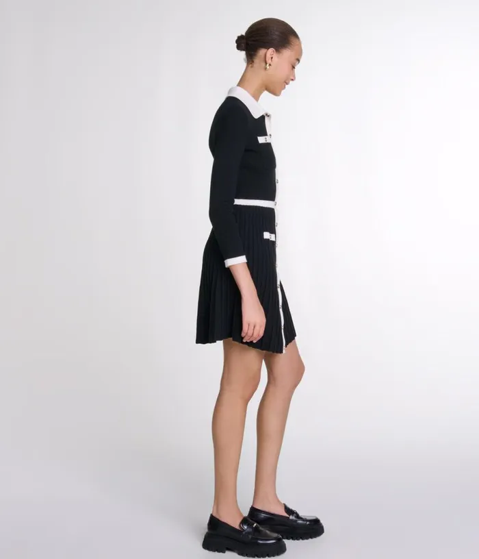 Maje Short Knit Dress Women Dresses