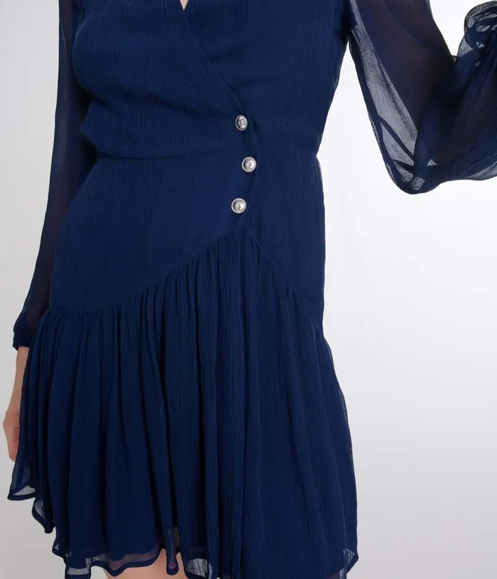 Maje Short Ruffled Dress Women Dresses