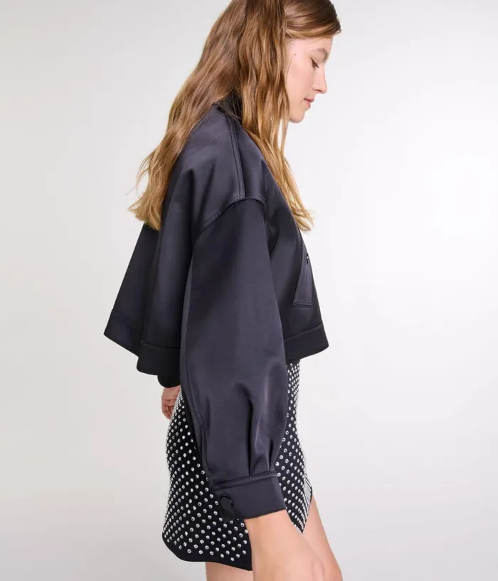 Maje Short Skirt With Rhinestones Women Skirts and Shorts