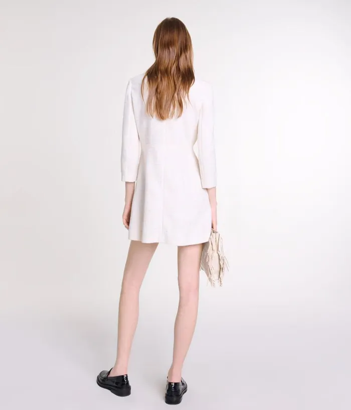 Maje Short Tweed Dress Women Dresses