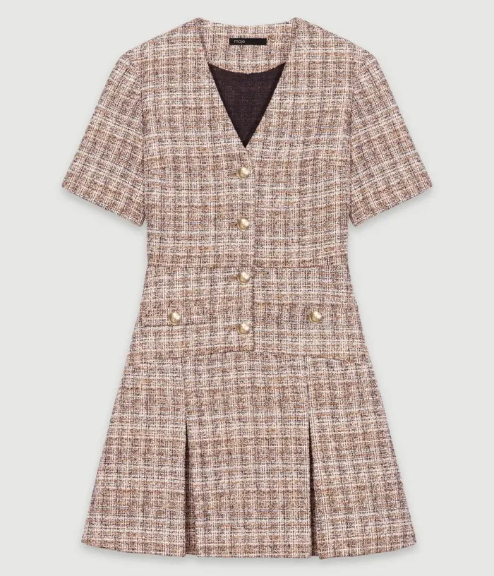 Maje Short Tweed Dress Women Dresses