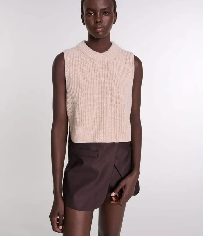 Maje Sleeveless Wool Jumper Women Sweaters and Cardigans