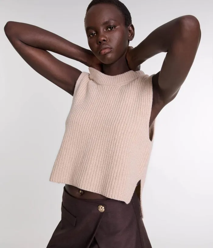 Maje Sleeveless Wool Jumper Women Sweaters and Cardigans