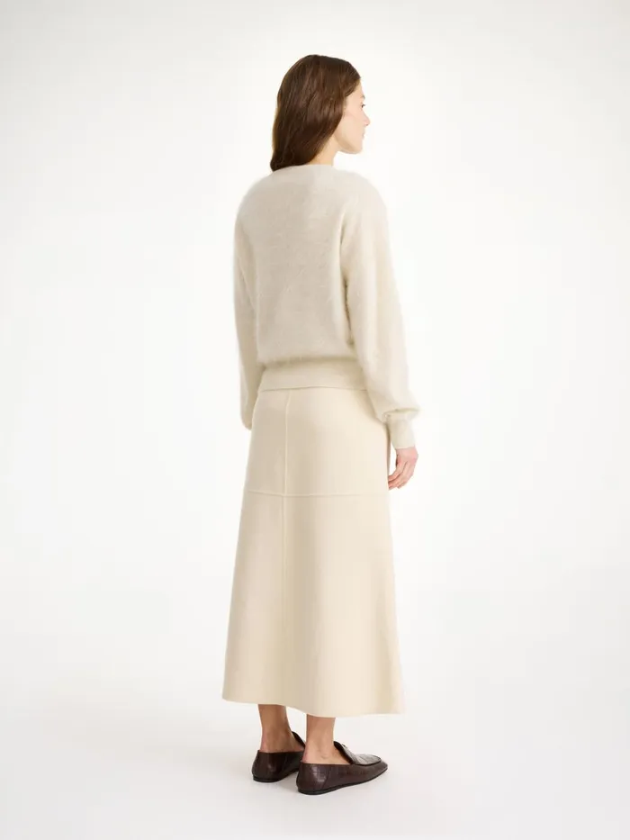 Mantea Cashmere Sweater Oyster Gray Women By Malene Birger Knitwear