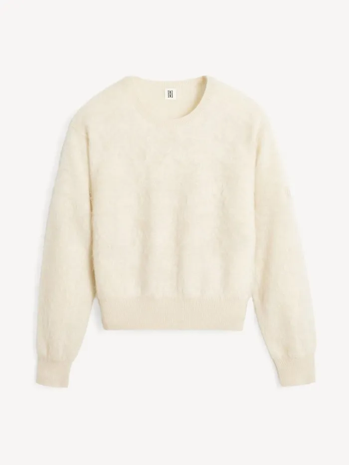 Mantea Cashmere Sweater Oyster Gray Women By Malene Birger Knitwear