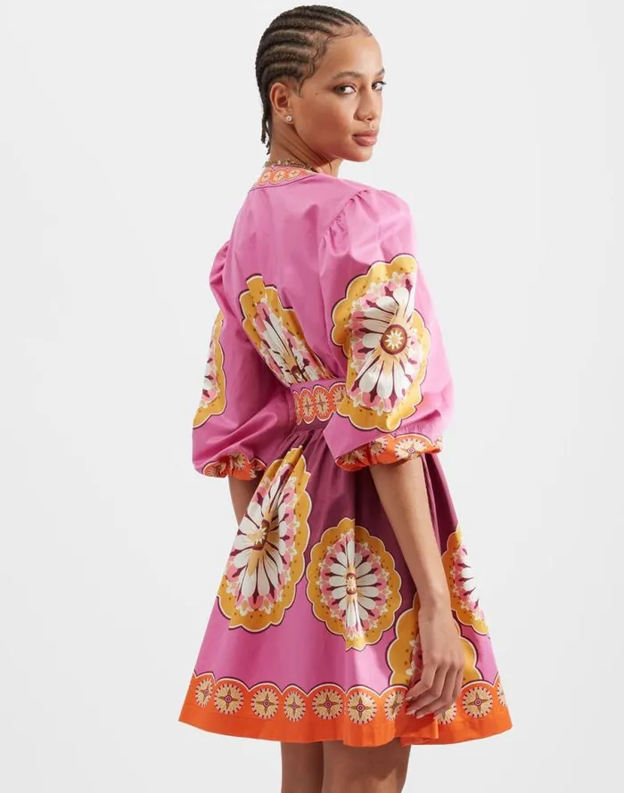 Margherita Dress Placed Napoli Plates Place Hot Pink Women La Double J Dresses Margherita Dress Placed Napoli Plates Place Hot Pink Women La Double J Dresses