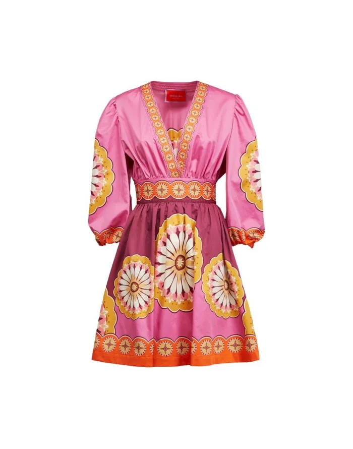 Margherita Dress Placed Napoli Plates Place Hot Pink Women La Double J Dresses Margherita Dress Placed Napoli Plates Place Hot Pink Women La Double J Dresses