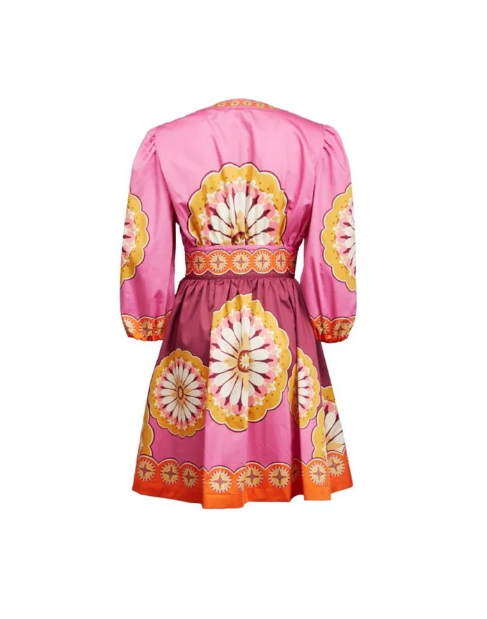 Margherita Dress Placed Napoli Plates Place Hot Pink Women La Double J Dresses Margherita Dress Placed Napoli Plates Place Hot Pink Women La Double J Dresses
