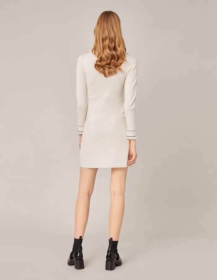 MARYLING Black Dress TASSEL FINISHING KNITTED DRESS White 8211 Women MARYLING Black Dress TASSEL FINISHING KNITTED DRESS White 8211 Women