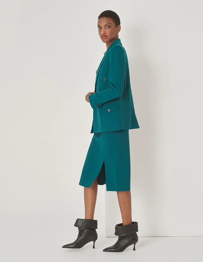 MARYLING Blazers Double Breasted Pocket Waist Blazer Green 8211 Women MARYLING Blazers Double Breasted Pocket Waist Blazer Green 8211 Women
