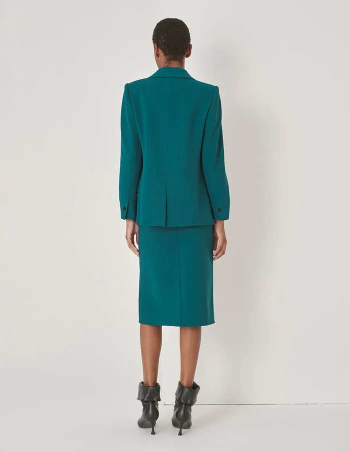 MARYLING Blazers Double Breasted Pocket Waist Blazer Green 8211 Women MARYLING Blazers Double Breasted Pocket Waist Blazer Green 8211 Women