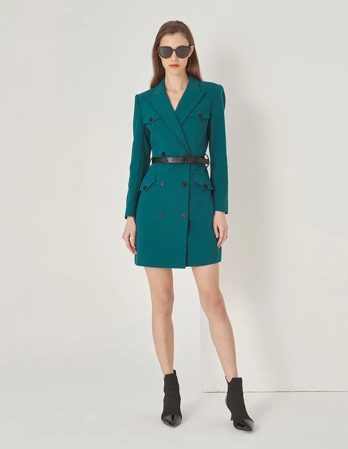 MARYLING Blazers Straight DoubleBreasted Blazer Green 8211 Women