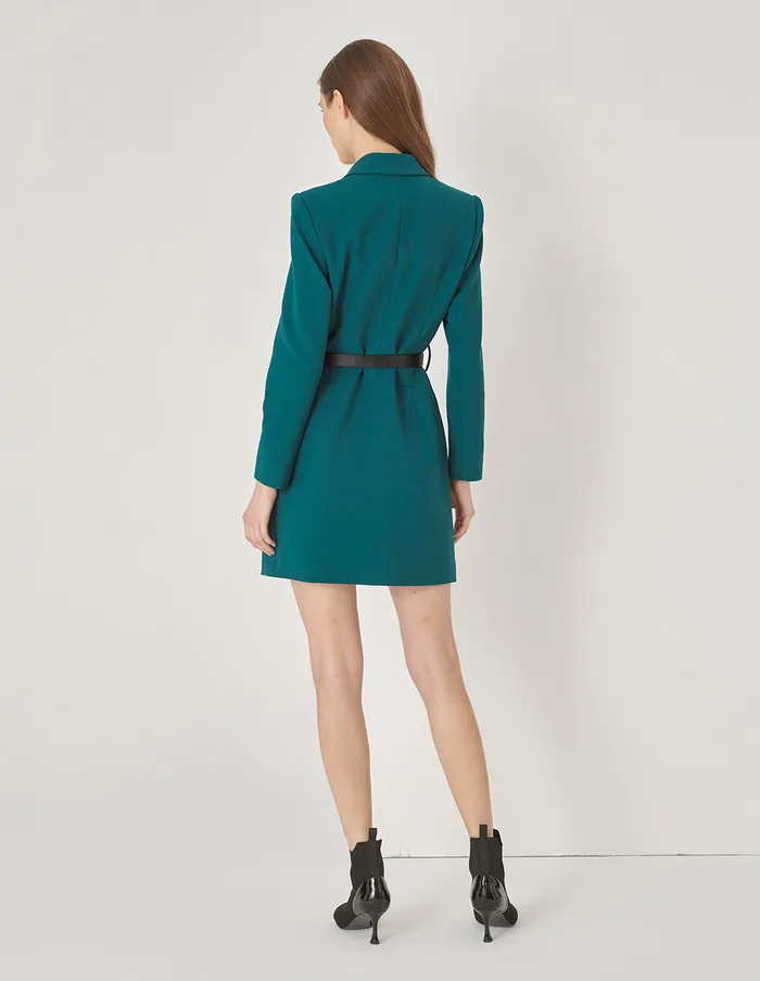 MARYLING Blazers Straight DoubleBreasted Blazer Green 8211 Women MARYLING Blazers Straight DoubleBreasted Blazer Green 8211 Women