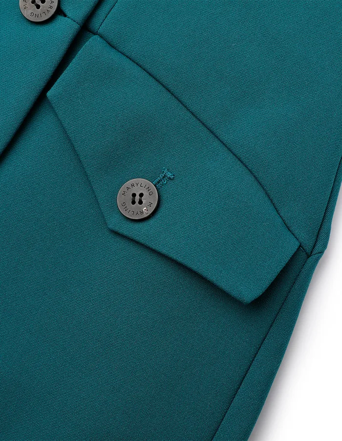 MARYLING Blazers Straight DoubleBreasted Blazer Green 8211 Women MARYLING Blazers Straight DoubleBreasted Blazer Green 8211 Women