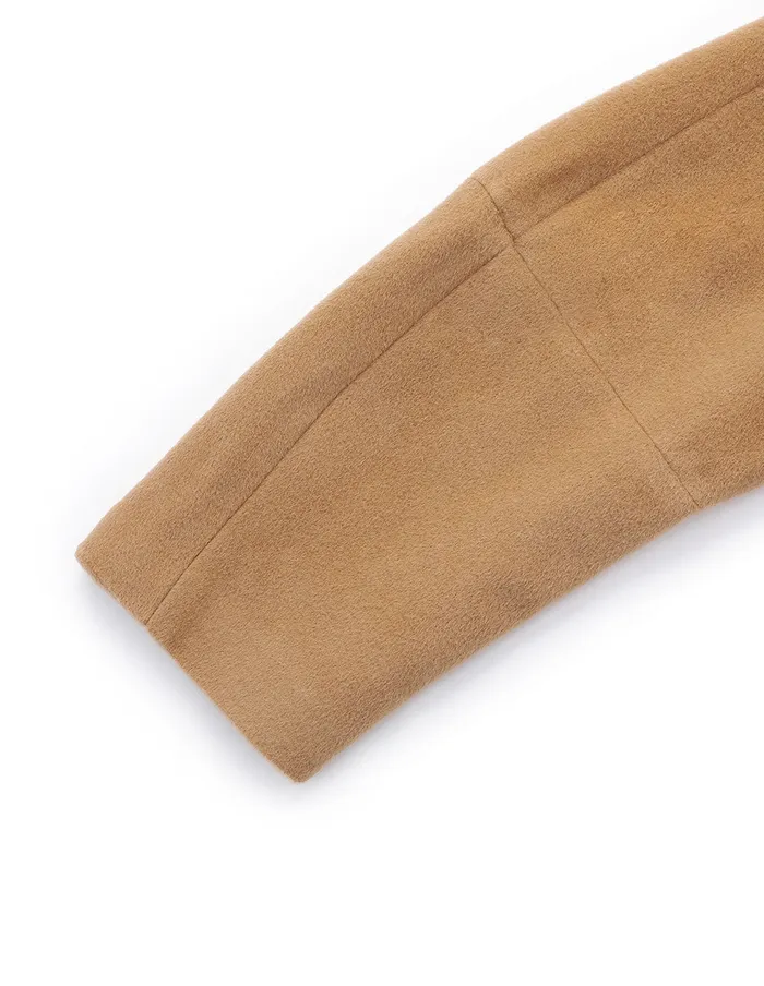 MARYLING Jacket and Coat Beige Large Lapel DoubleBreasted Wool Coat Sand 8211 Women MARYLING Jacket and Coat Beige Large Lapel DoubleBreasted Wool Coat Sand 8211 Women