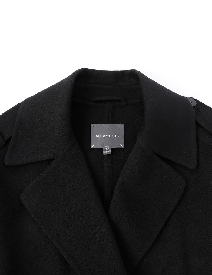 MARYLING Jacket and Coat Black Fashion Ladies Shawl Cape Coat Black 8211 Women
