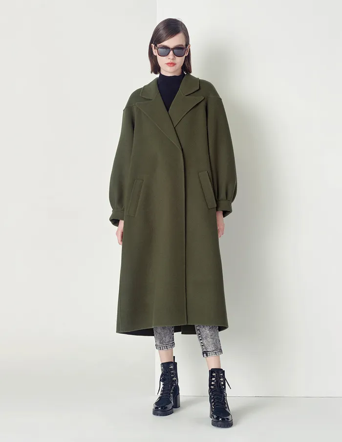 MARYLING Jacket and Coat British Style Army Green Loose A Swing Coat Green 8211 Women MARYLING Jacket and Coat British Style Army Green Loose A Swing Coat Green 8211 Women