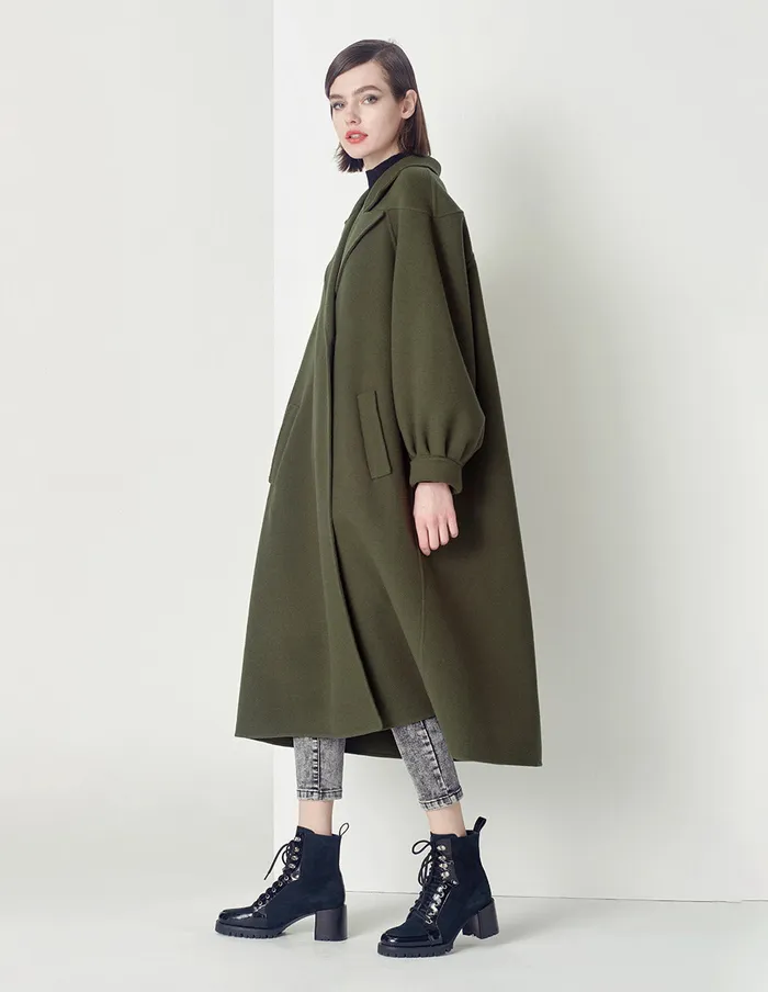 MARYLING Jacket and Coat British Style Army Green Loose A Swing Coat Green 8211 Women MARYLING Jacket and Coat British Style Army Green Loose A Swing Coat Green 8211 Women