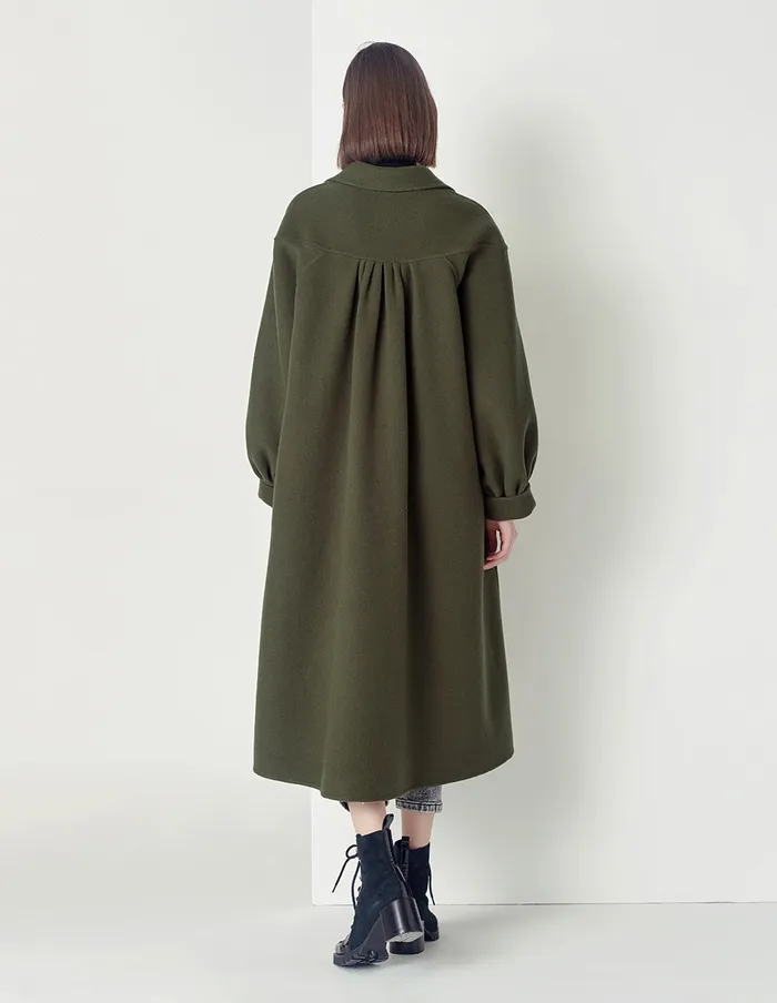MARYLING Jacket and Coat British Style Army Green Loose A Swing Coat Green 8211 Women MARYLING Jacket and Coat British Style Army Green Loose A Swing Coat Green 8211 Women