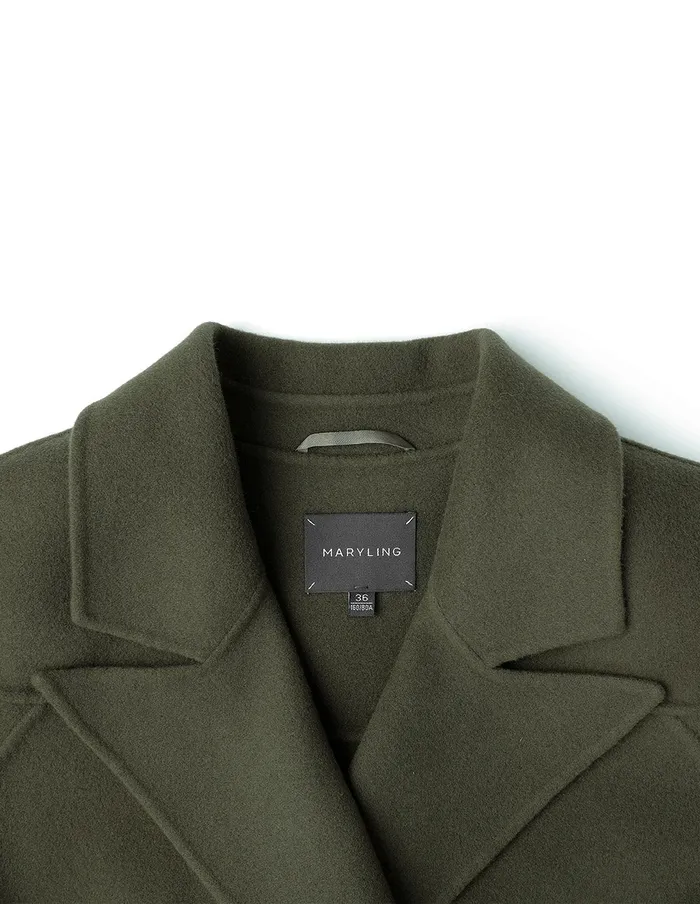 MARYLING Jacket and Coat British Style Army Green Loose A Swing Coat Green 8211 Women MARYLING Jacket and Coat British Style Army Green Loose A Swing Coat Green 8211 Women