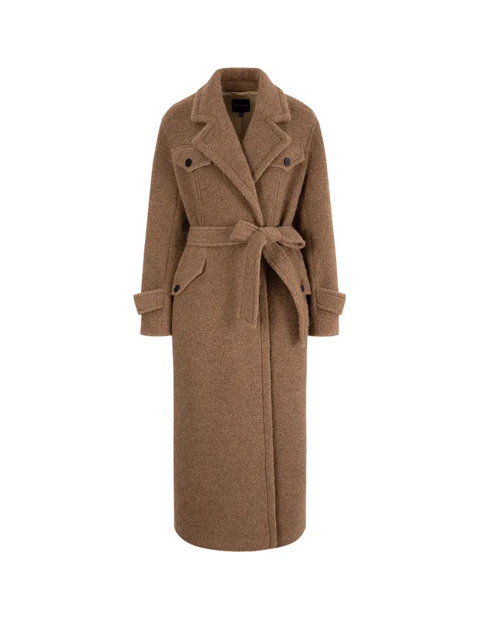 MARYLING Jacket and Coat Camel Lapel Contrast Button Coat Camel 8211 Women MARYLING Jacket and Coat Camel Lapel Contrast Button Coat Camel 8211 Women