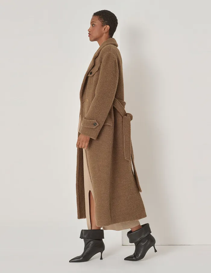 MARYLING Jacket and Coat Camel Lapel Contrast Button Coat Camel 8211 Women MARYLING Jacket and Coat Camel Lapel Contrast Button Coat Camel 8211 Women