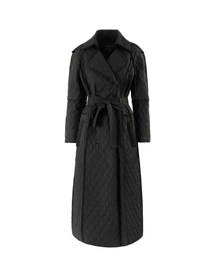 MARYLING Jacket and Coat DOUBLEBREASTED TRIM PADDED JACKET Black 8211 Women MARYLING Jacket and Coat DOUBLEBREASTED TRIM PADDED JACKET Black 8211 Women