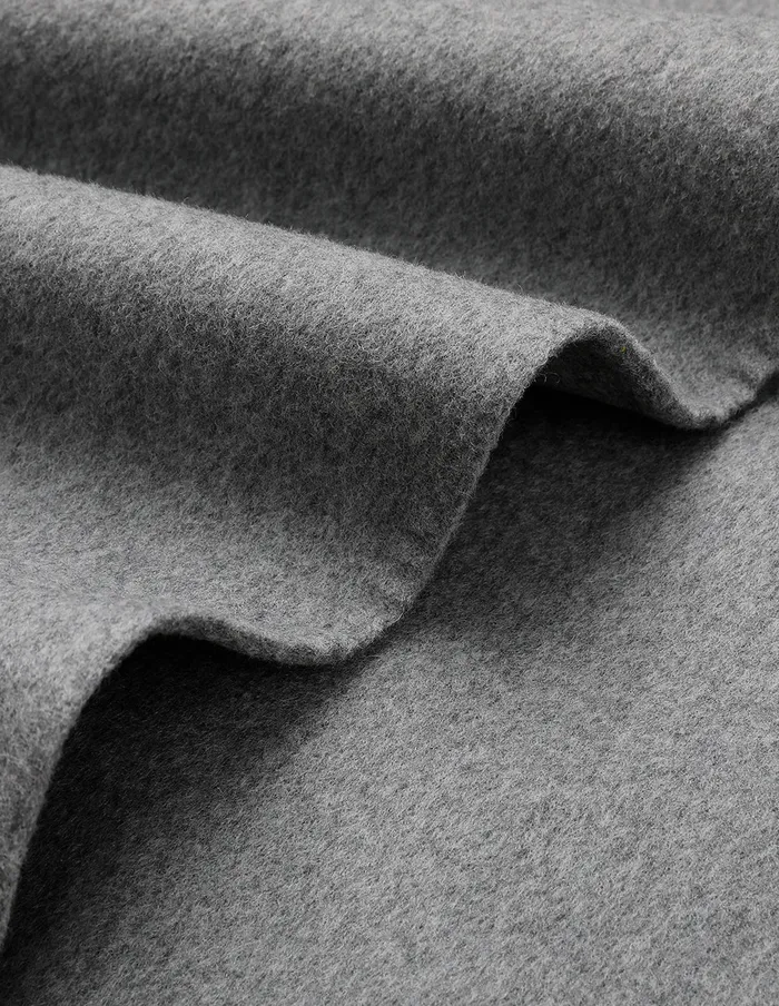 MARYLING Jacket and Coat Gray DoubleBreasted HShaped DoubleSided Woolen Coat Grey 8211 Women MARYLING Jacket and Coat Gray DoubleBreasted HShaped DoubleSided Woolen Coat Grey 8211 Women