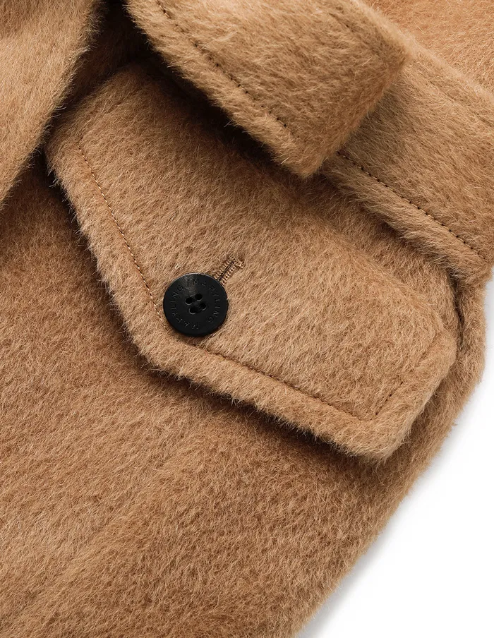 MARYLING Jacket and Coat Notched Lapel SingleBreasted Belted CamelColored Cashmere Overcoat Camel 8211 Women MARYLING Jacket and Coat Notched Lapel SingleBreasted Belted CamelColored Cashmere Overcoat Camel 8211 Women