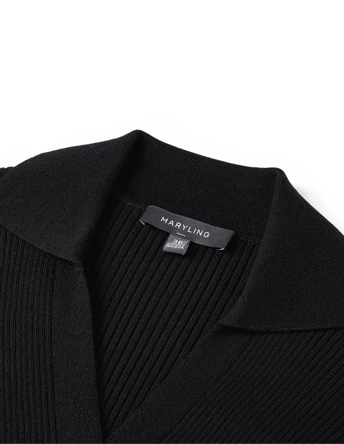 MARYLING Knit Dress Black Allmatch Slim Vneck Knitted Dress Black 8211 Women MARYLING Knit Dress Black Allmatch Slim Vneck Knitted Dress Black 8211 Women