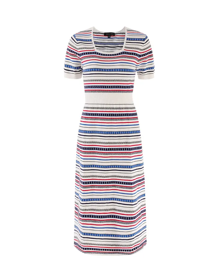 MARYLING Knit Dress Squareneck Midlength Knit Dress Mix 8211 Women MARYLING Knit Dress Squareneck Midlength Knit Dress Mix 8211 Women