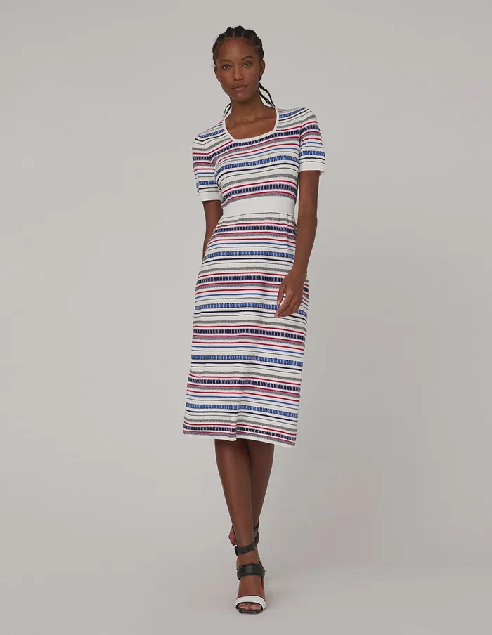 MARYLING Knit Dress Squareneck Midlength Knit Dress Mix 8211 Women MARYLING Knit Dress Squareneck Midlength Knit Dress Mix 8211 Women