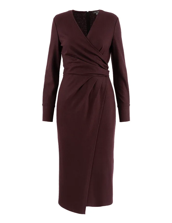 MARYLING Knit Dress VNECK WOOL KNIT DRESS Dark Red 8211 Women MARYLING Knit Dress VNECK WOOL KNIT DRESS Dark Red 8211 Women