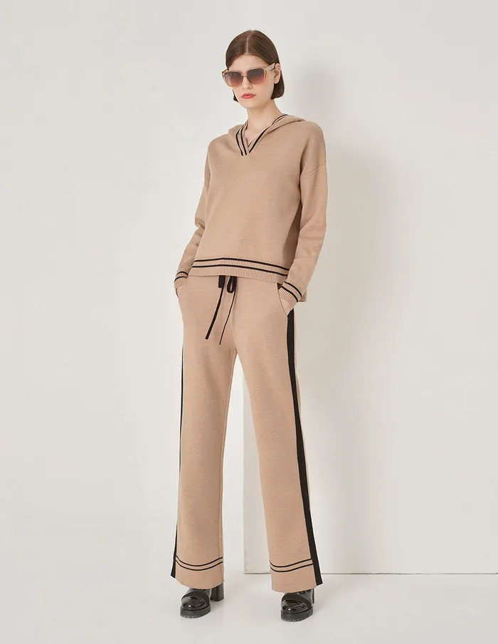 MARYLING Knitwear Camel Hooded Knitted Sweater Camel 8211 Women