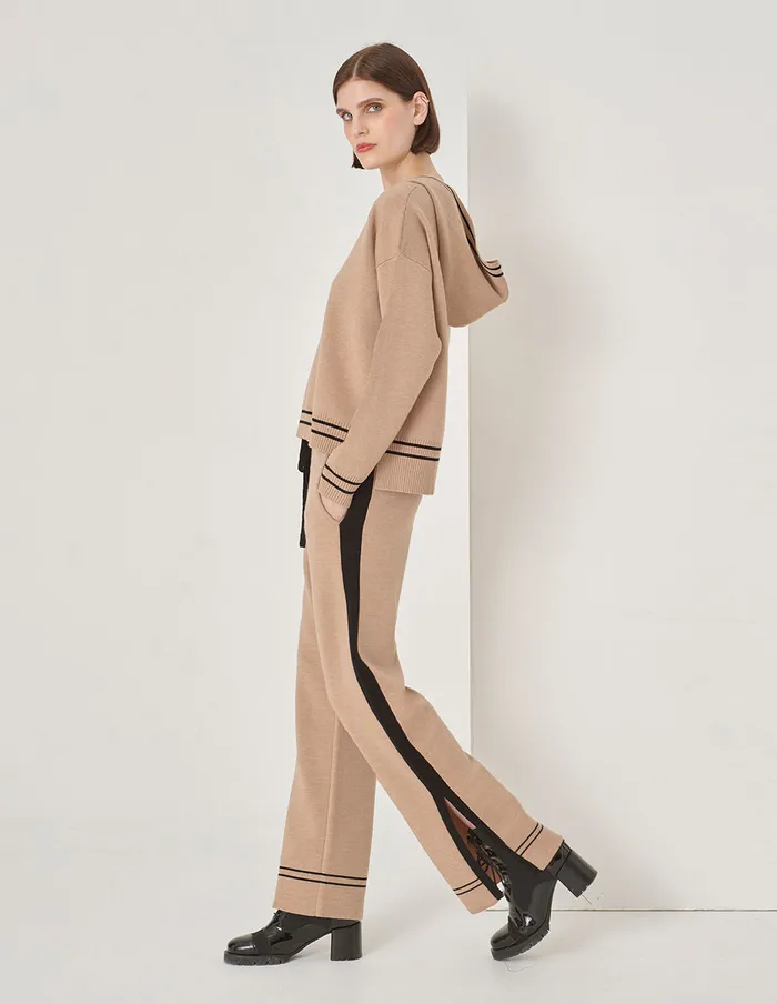 MARYLING Knitwear Camel Hooded Knitted Sweater Camel 8211 Women MARYLING Knitwear Camel Hooded Knitted Sweater Camel 8211 Women