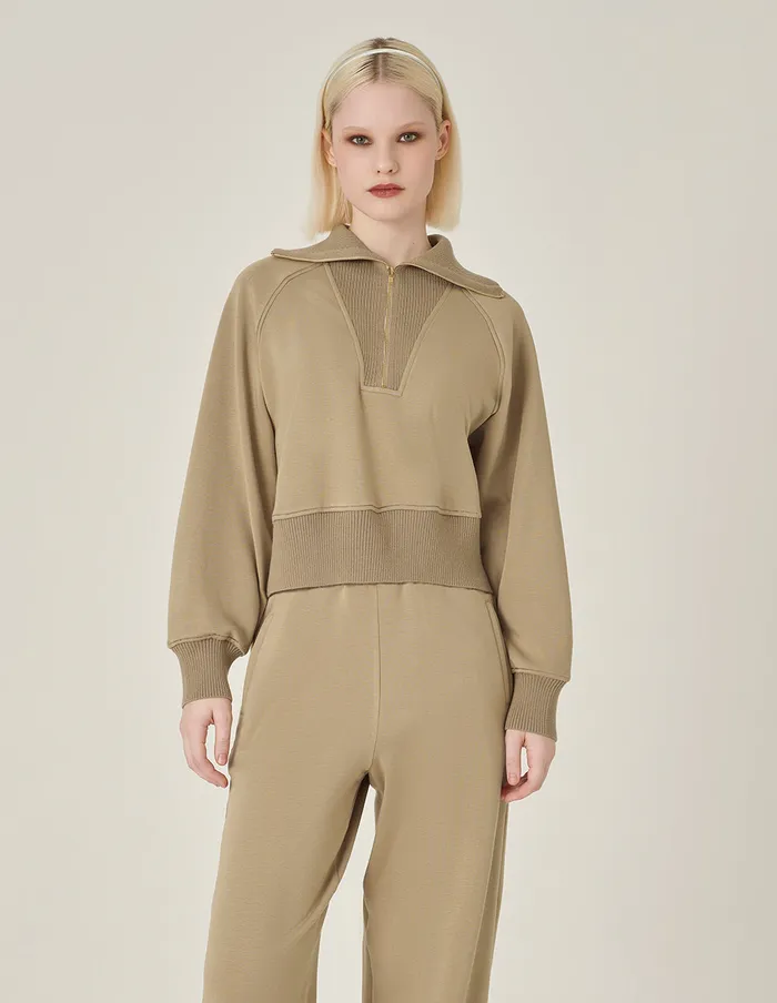 MARYLING Knitwear HighCollared Camel Shearling Zipped Jumper Camel 8211 Women MARYLING Knitwear HighCollared Camel Shearling Zipped Jumper Camel 8211 Women