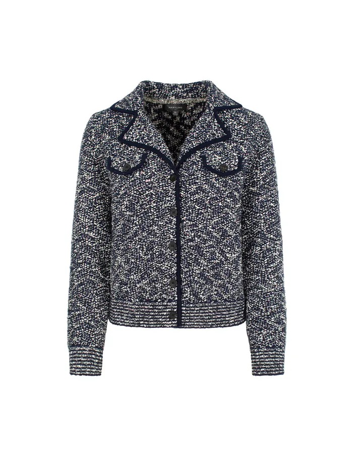 MARYLING Knitwear Lapel Long Sleeve Wool Knitted Cardigan Dark Grey 8211 Women MARYLING Knitwear Lapel Long Sleeve Wool Knitted Cardigan Dark Grey 8211 Women