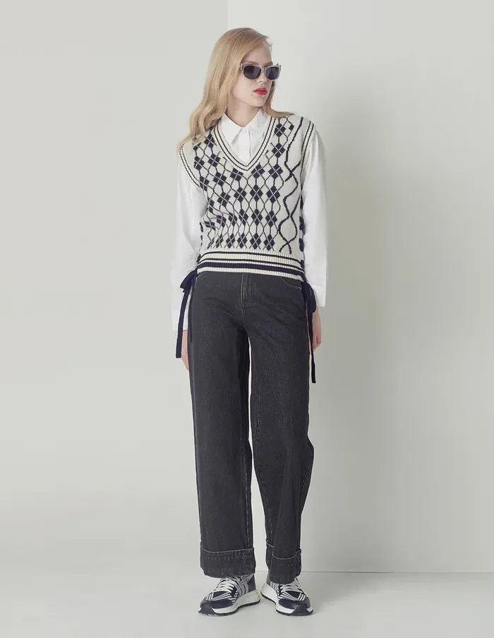 MARYLING Pants and Shorts Black High Waist Wide Leg Cuffed Jeans Black 8211 Women