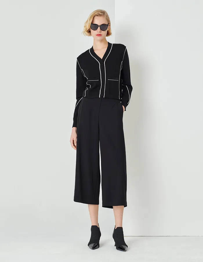 MARYLING Pants and Shorts Classic AllMatch Black NinePoint StraightLeg Pants Black 8211 Women MARYLING Pants and Shorts Classic AllMatch Black NinePoint StraightLeg Pants Black 8211 Women