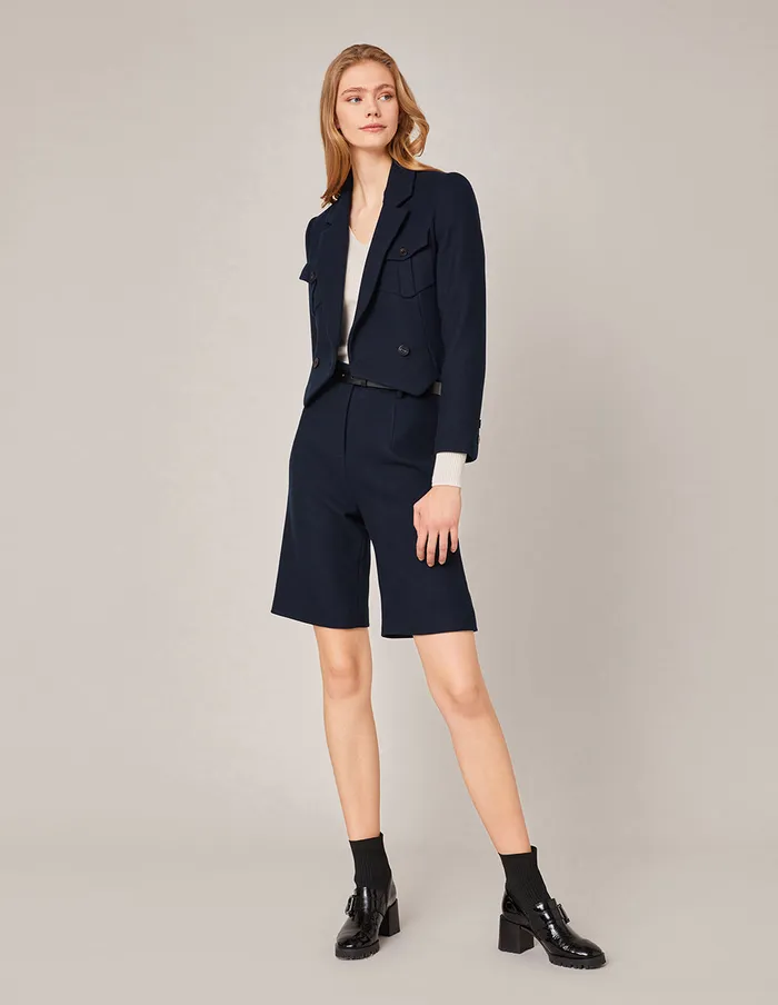 MARYLING Pants and Shorts DARK BLUE BERMUDA SHORTS Midnight Blue 8211 Women MARYLING Pants and Shorts DARK BLUE BERMUDA SHORTS Midnight Blue 8211 Women
