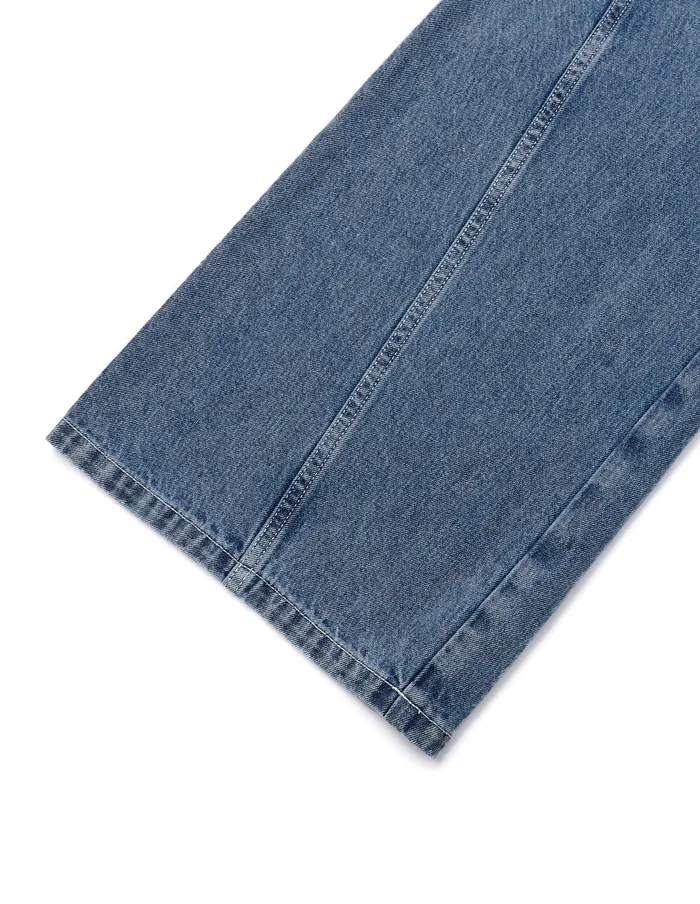 MARYLING Pants and Shorts Denim Blue Loose Fit Denim Trousers Blue 8211 Women MARYLING Pants and Shorts Denim Blue Loose Fit Denim Trousers Blue 8211 Women