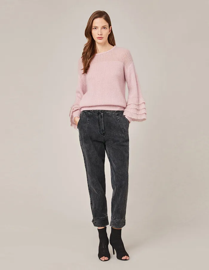 MARYLING Pants and Shorts HIGHWAIST MEDIUM WASH ROLLED HEM JEANS Dim Gray 8211 Women